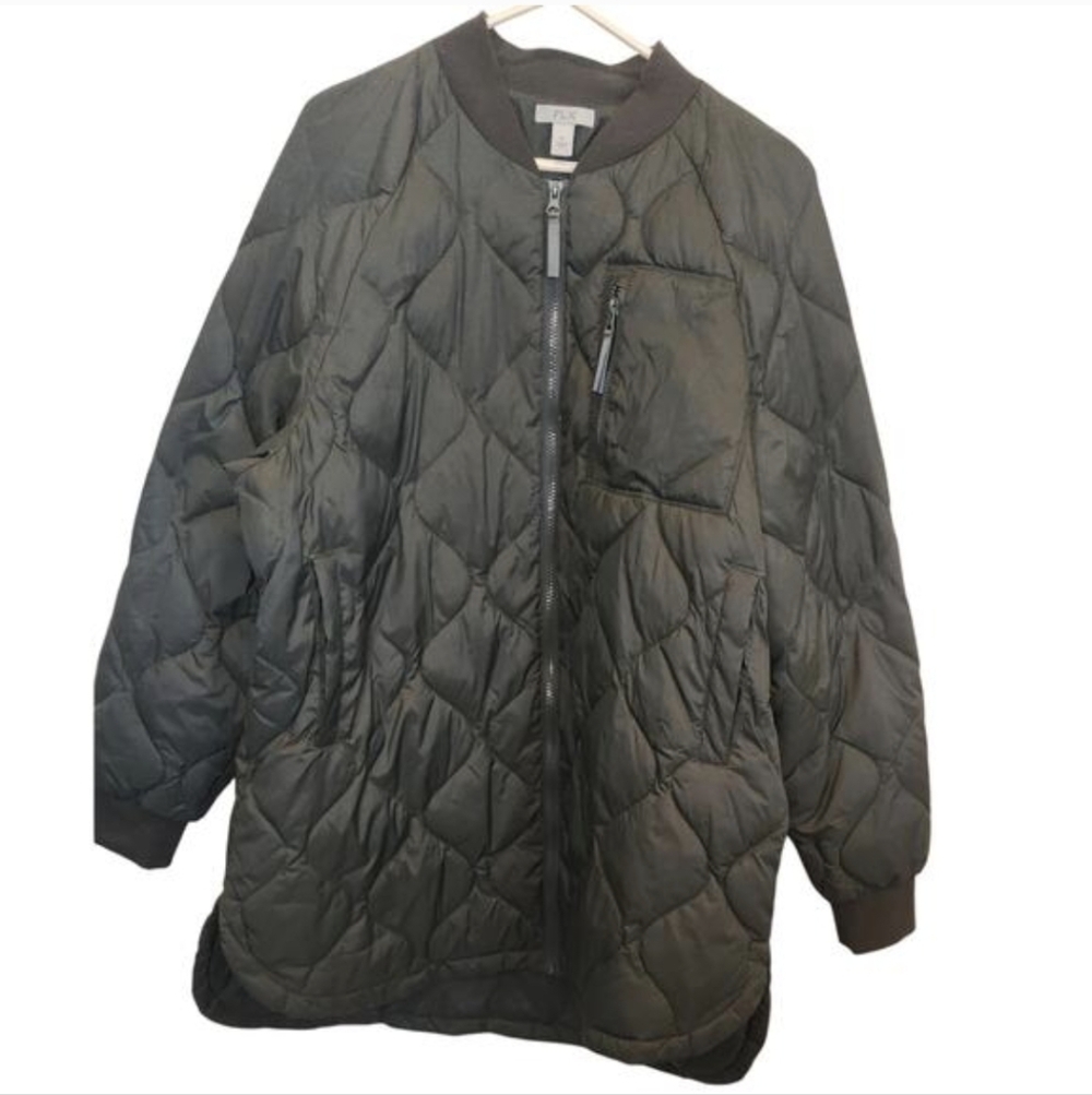 FLX Long Quilted Liner Jacket Kohls NWT  XL